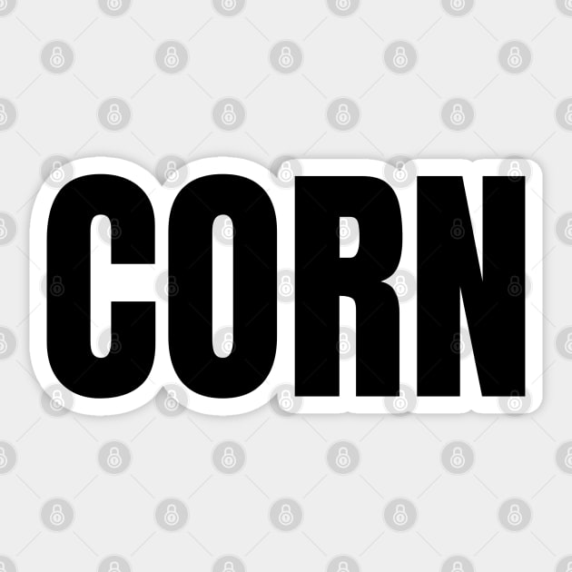 Corn Word - Simple Bold Text Sticker by SpHu24